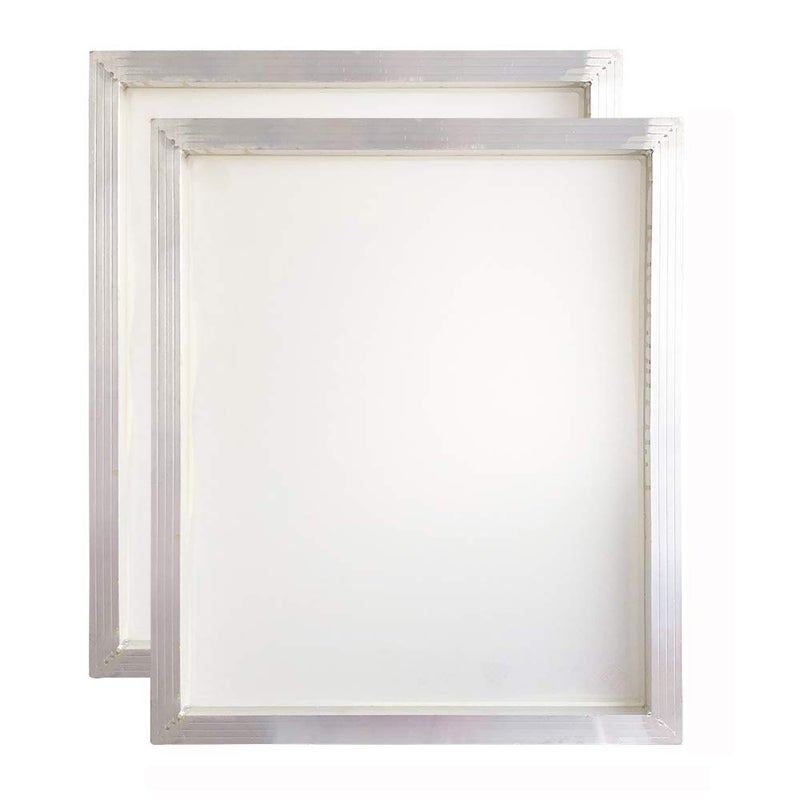 YLZ Aluminum Silk Screen Printing Screens 20 x 24 Inch Frame-160 White Mesh (2 PCS) - Image 1